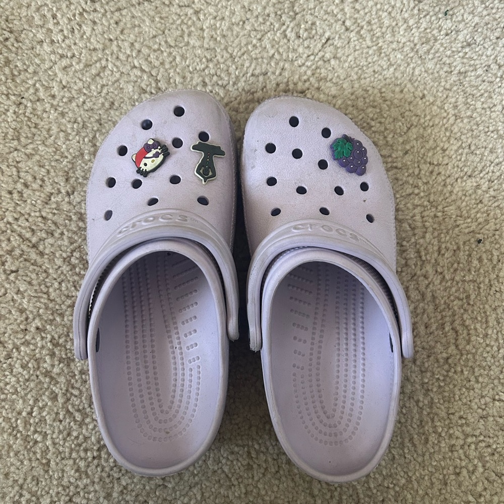 Lavender crocs shoes